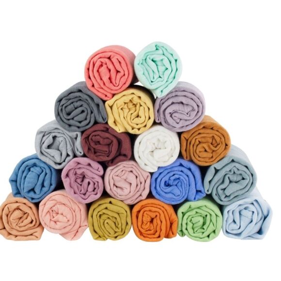 New Baby Bamboo & Organic Cotton Swaddle Blankets • Solid Colors • Free Pacifier - Picture 1 of 15